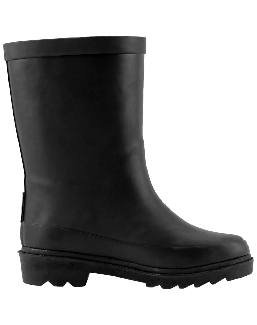 KID’S BUCKLE RUBBER RAIN BOOTS MIDNIGHT BLACK