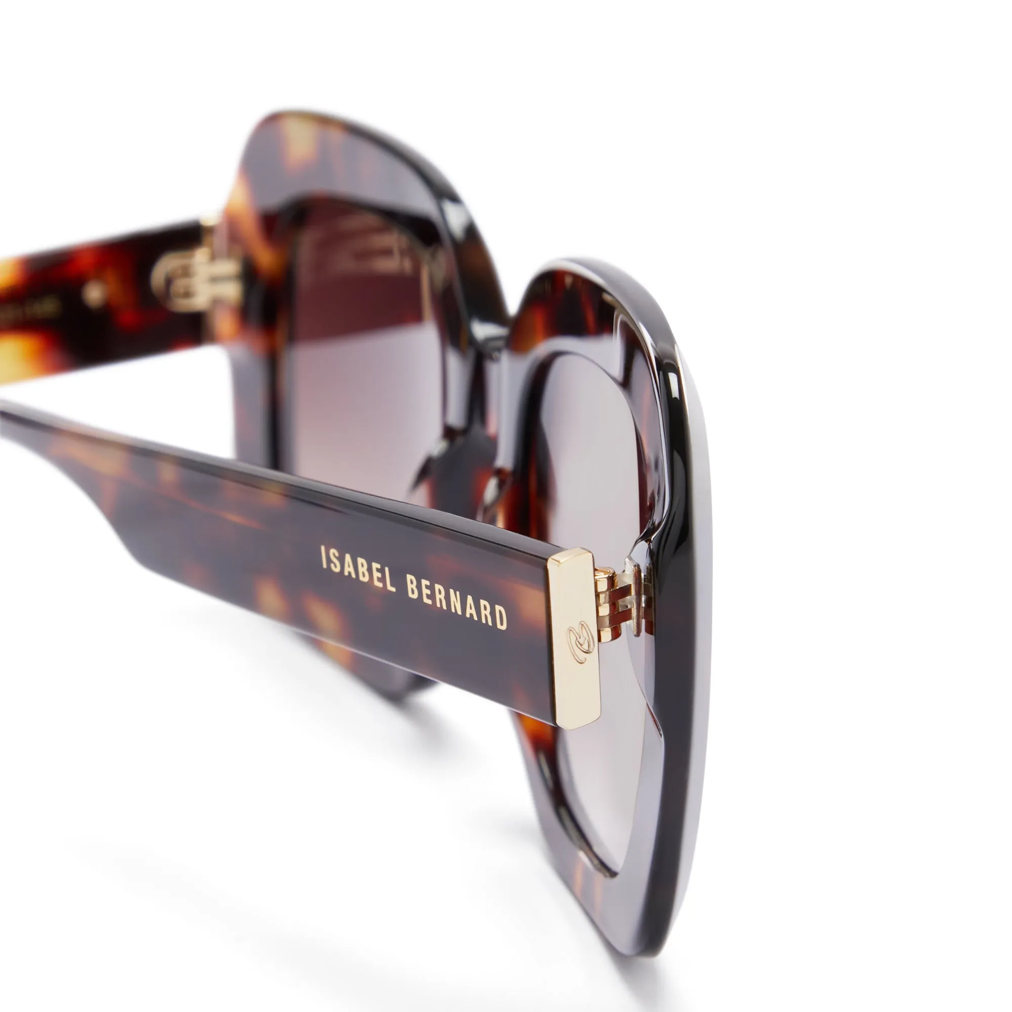 La Villette Rive brown tortoise square sunglasses with brown lenses