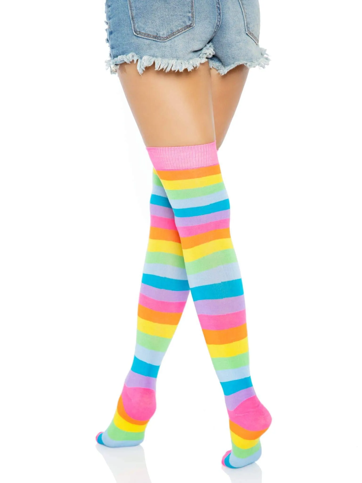 Leigh Rainbow Thigh High Stockings