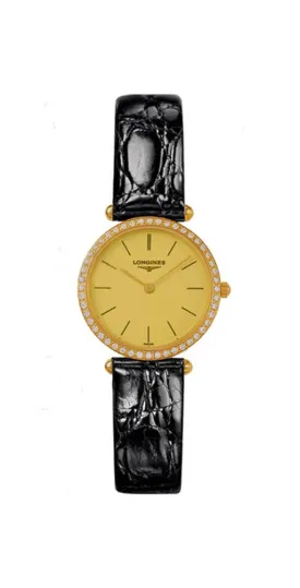 Longines La Grande Classique Agassiz 18kt Gold & Diamond Womens Strap Watch L4.191.7.32.2