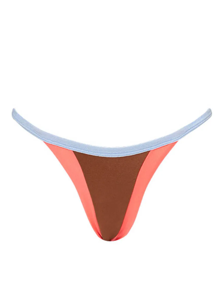 Maaji Amber Brown Nusa Regular Rise Split Strap Bikini Bottom