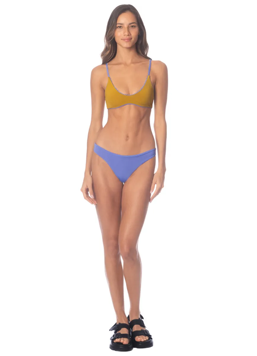 Maaji Deep Periwinkle Flirt Low Rise Thin Side  Bikini Bottom