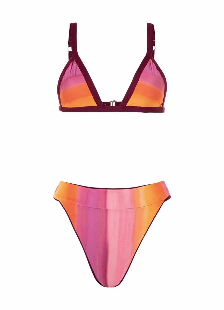 Maaji Eggplant Zefora High Rise/High Leg Bikini Bottom