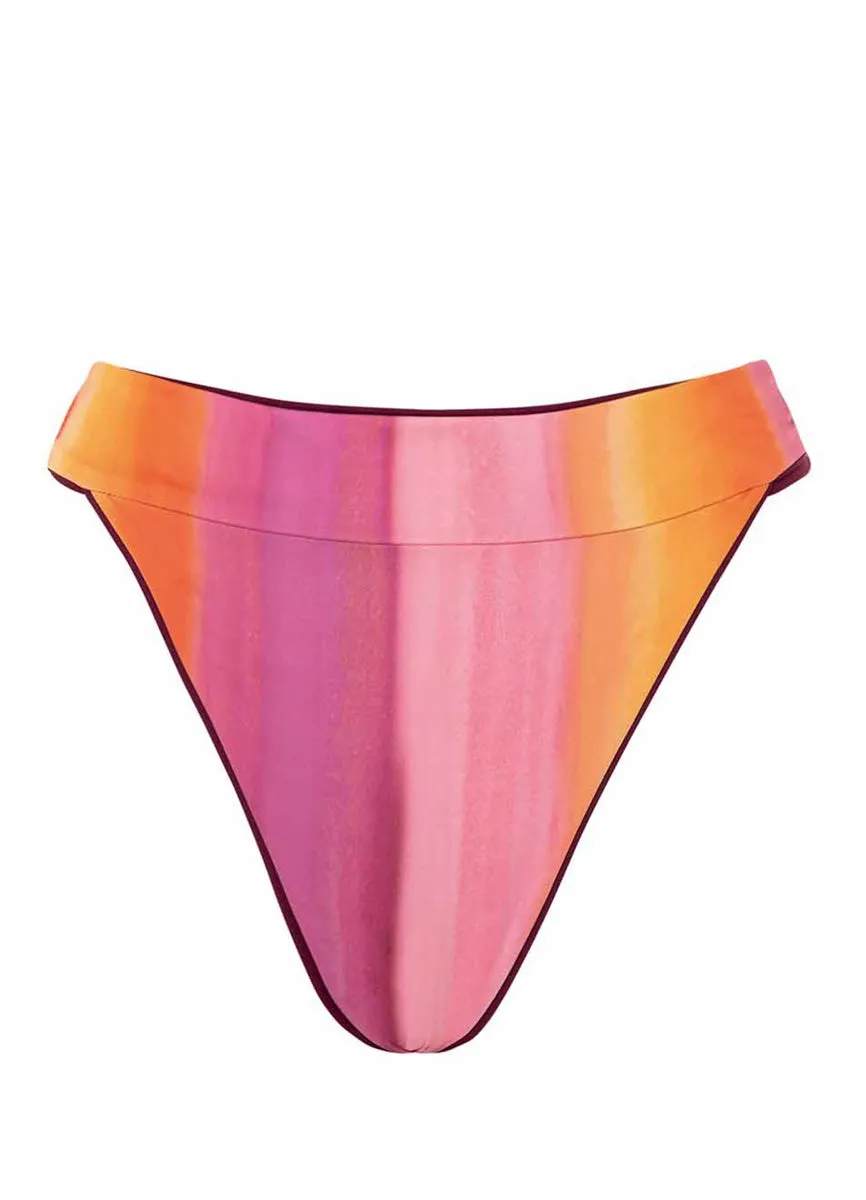 Maaji Eggplant Zefora High Rise/High Leg Bikini Bottom