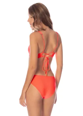 Maaji Fire Coral Sublimity Regular Rise Classic Bikini Bottom