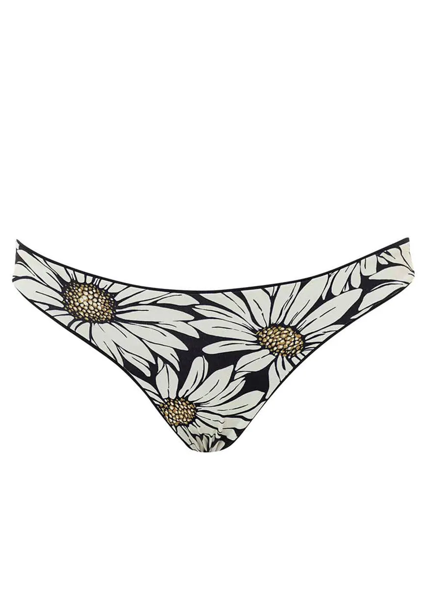 Maaji Ink Black Flirt Thin Side Bikini Bottom