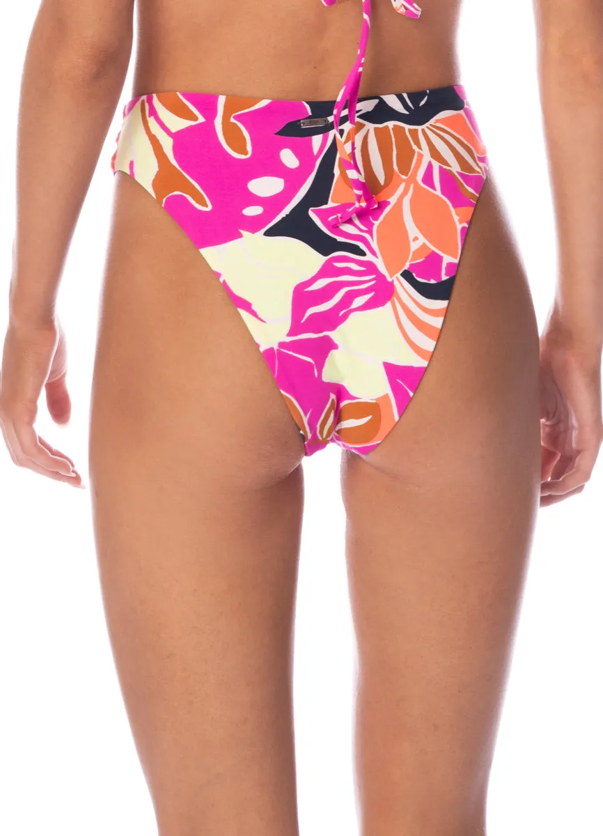 Maaji Jungle Reef Applauses High Rise Lace Up Bikini Bottom