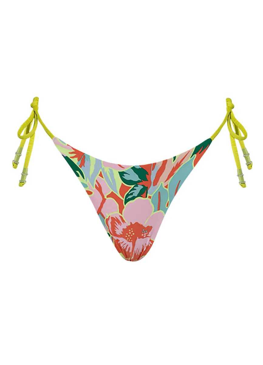 Maaji Lime Green Sunning Low Rise Tie Side Bikini Bottom