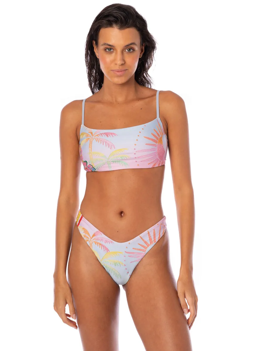 Maaji Mint Sunset Splendour Regular Rise Thin Side Bikini Bottom