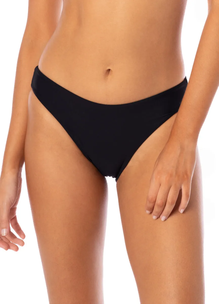 Maaji Noir Black Sublimity Regular Rise Classic Bikini Bottom