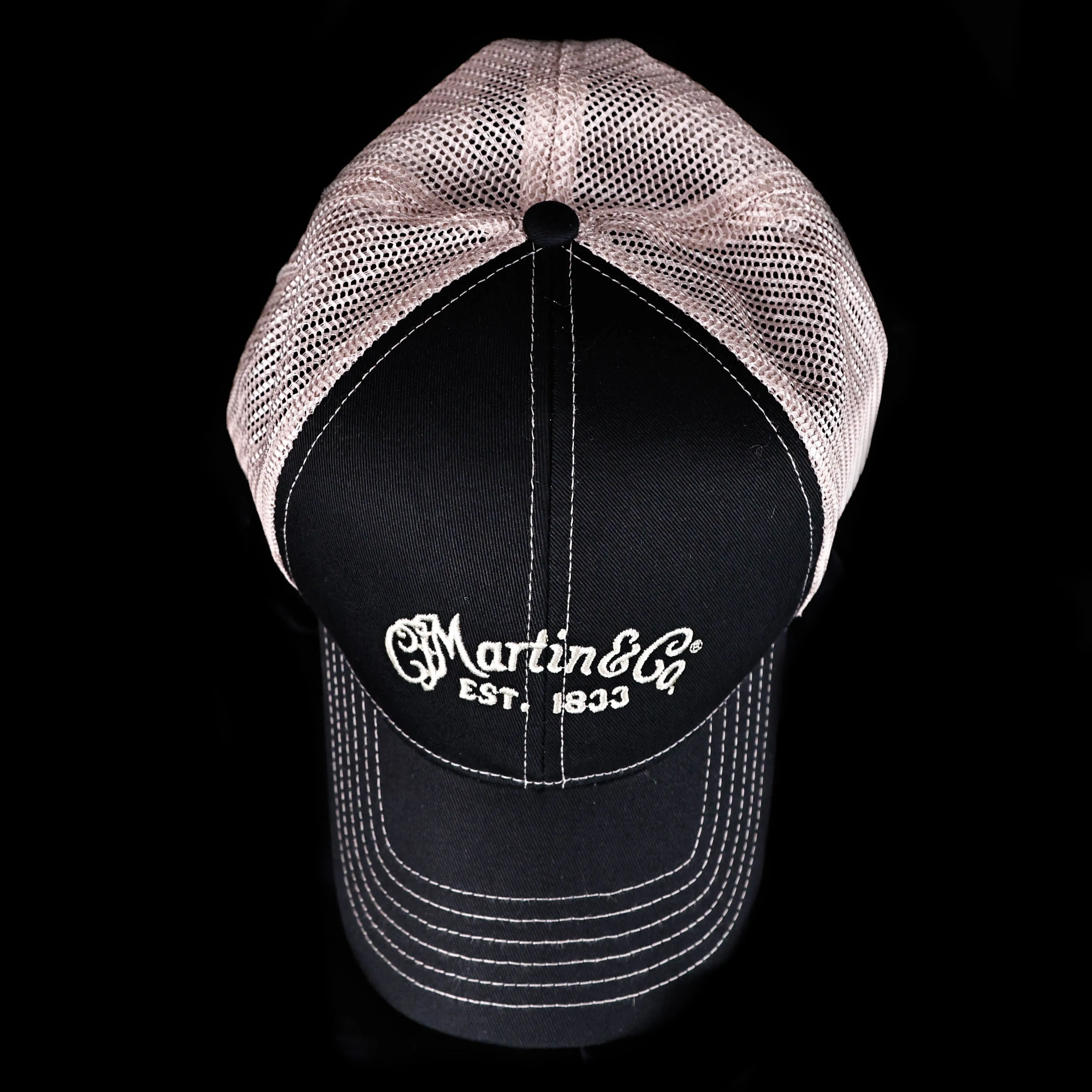 Martin 18H0001 Trucker Cap, Black With Tan Mesh