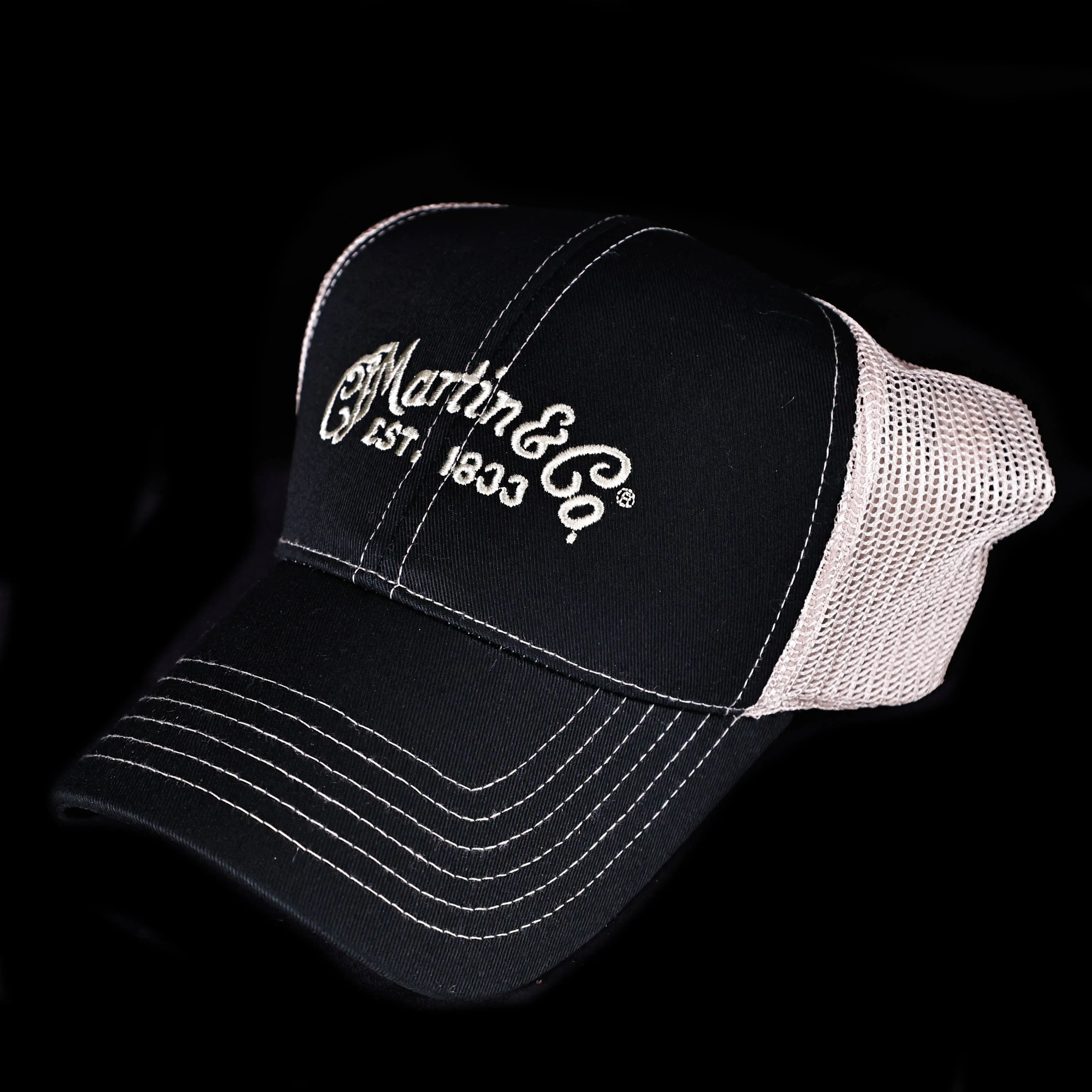 Martin 18H0001 Trucker Cap, Black With Tan Mesh