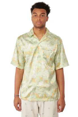 Martine Rose Mens Oversized Hawaiian Shirt 'Green Floral'