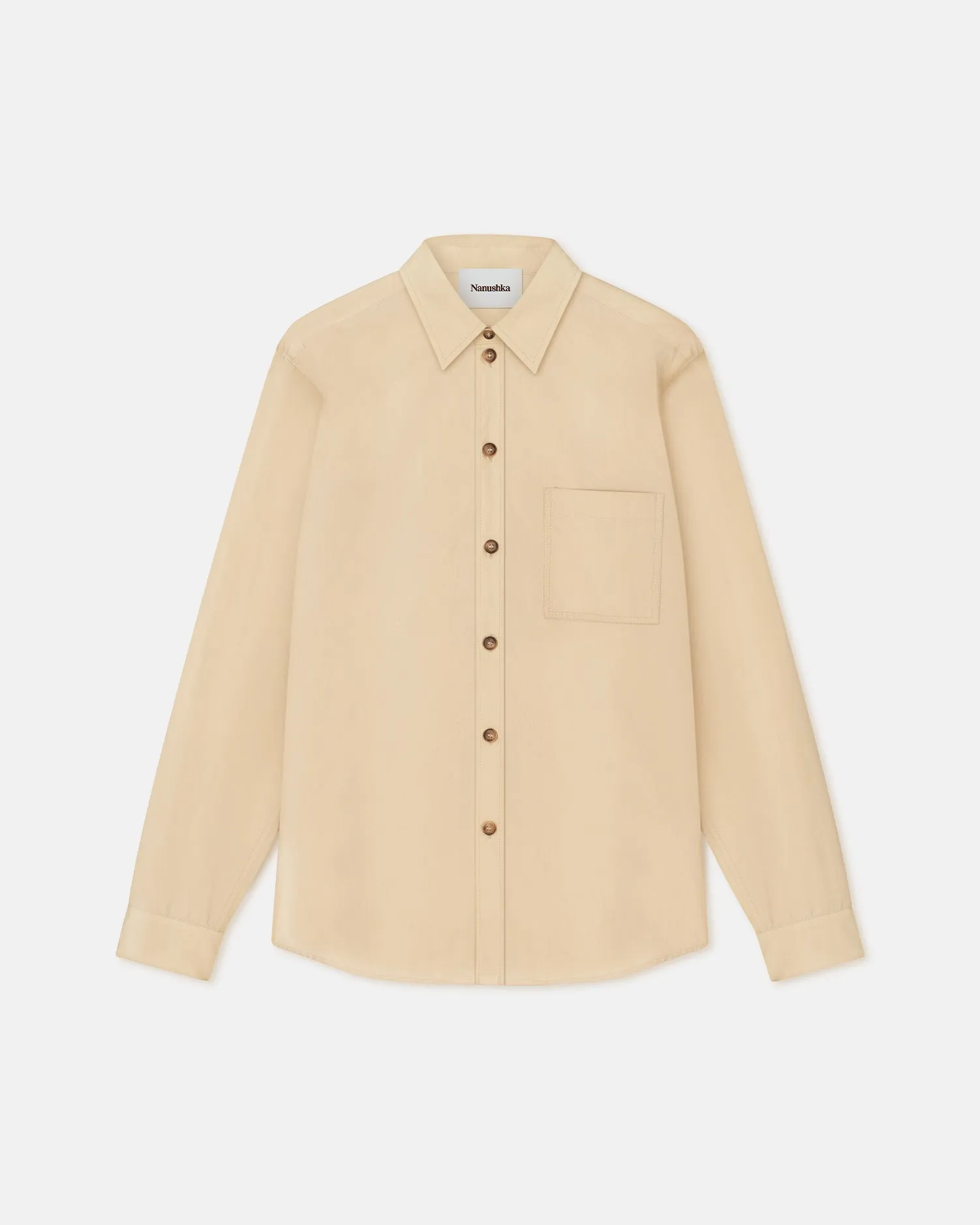 Mya - Light Poplin Shirt - Beige