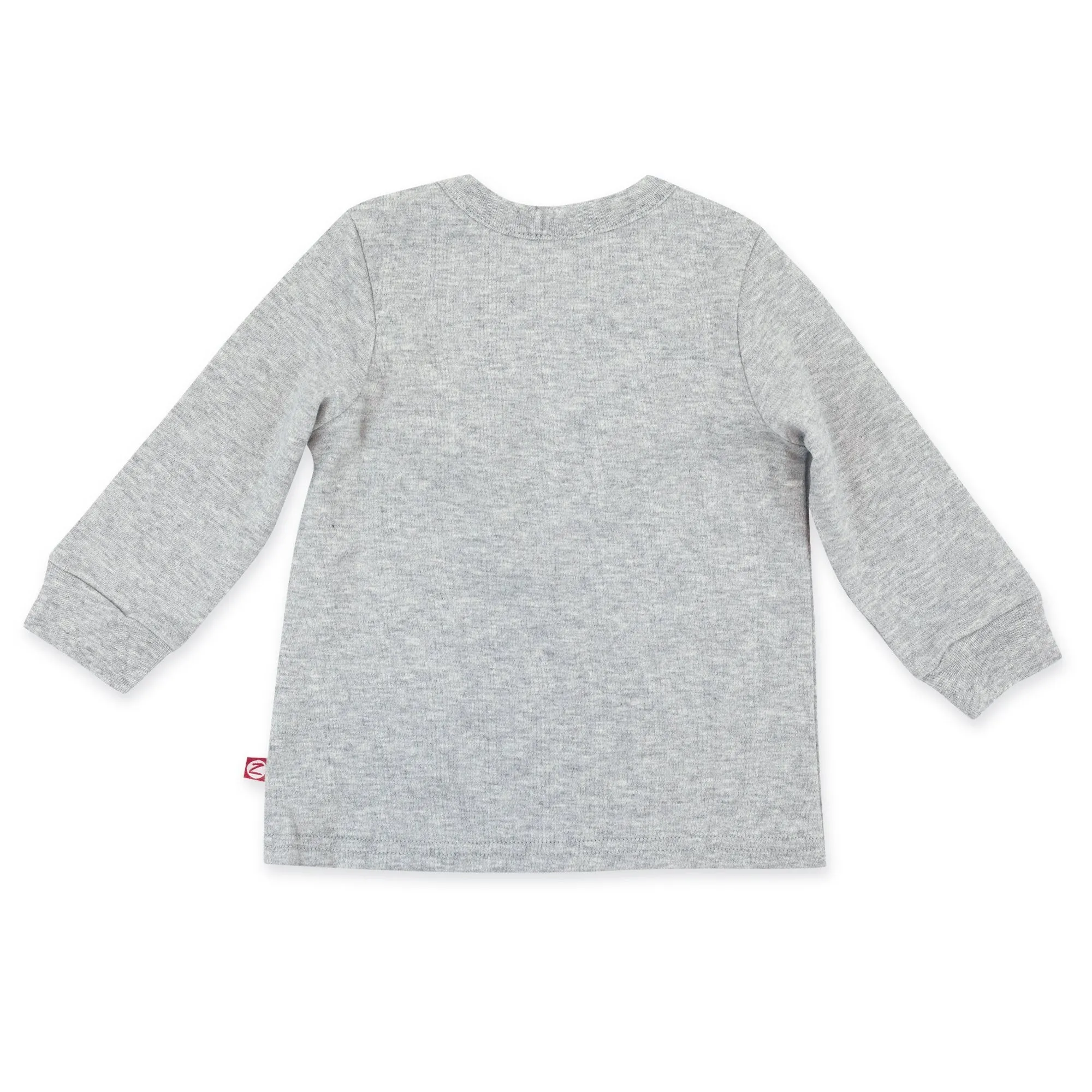 Organic Cotton Long Sleeve Crewneck - Heather Gray