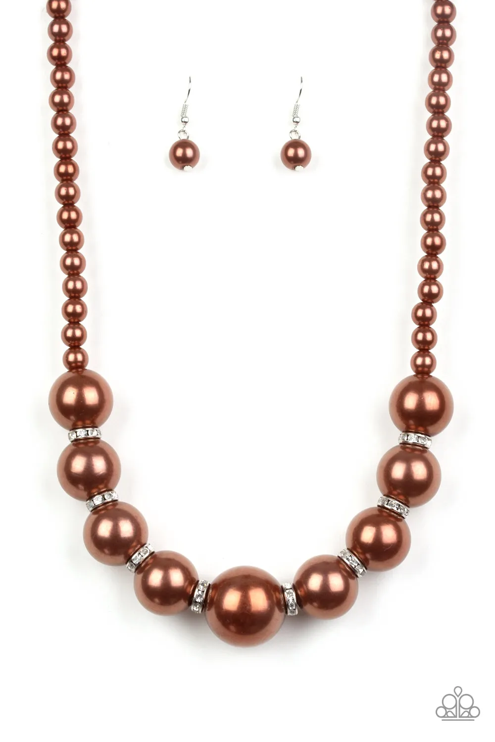 Paparazzi Accessories  - SoHo Socialite #N111 Peg - Brown Necklace