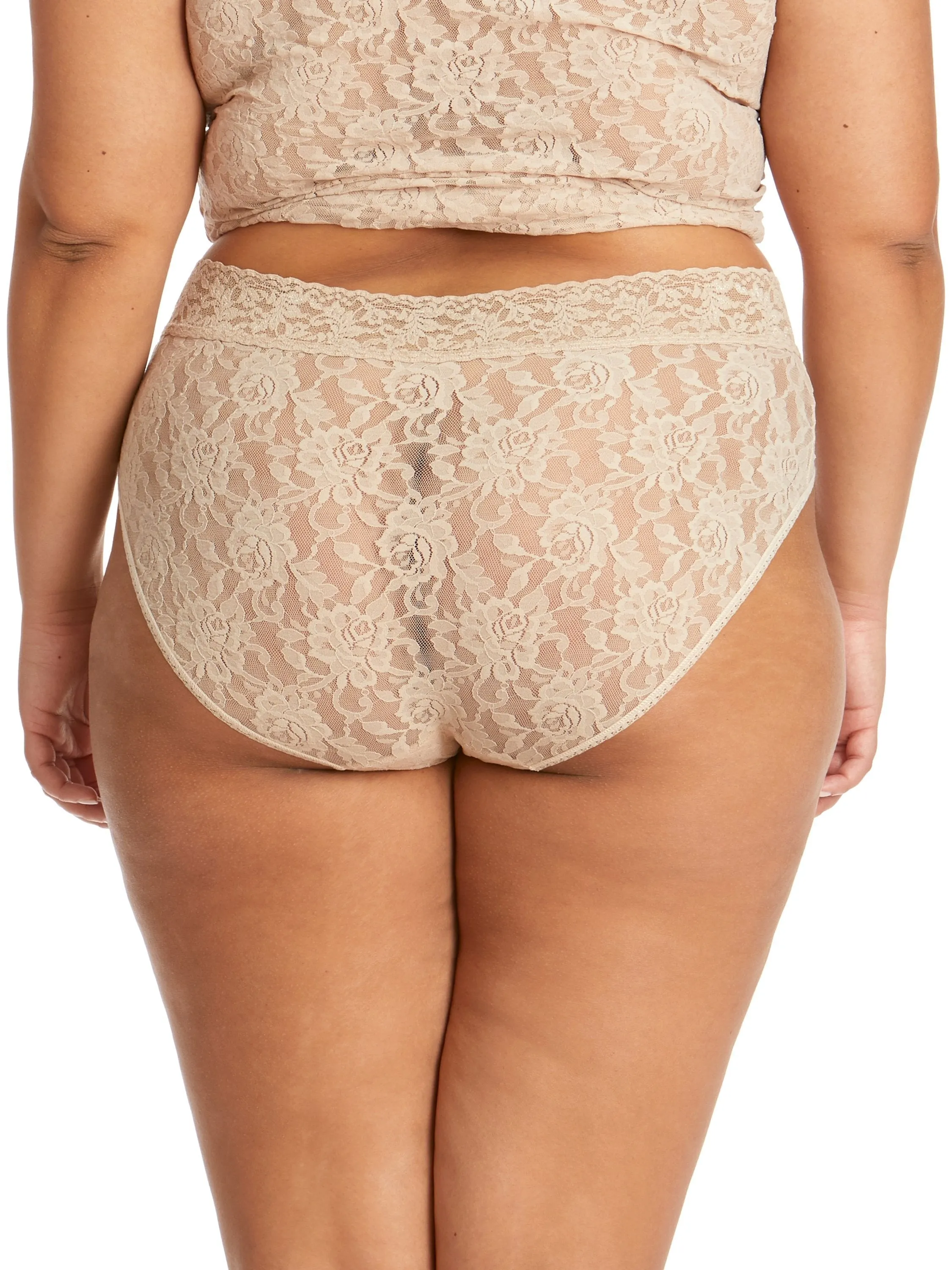 Plus Size Signature Lace French Brief Chai