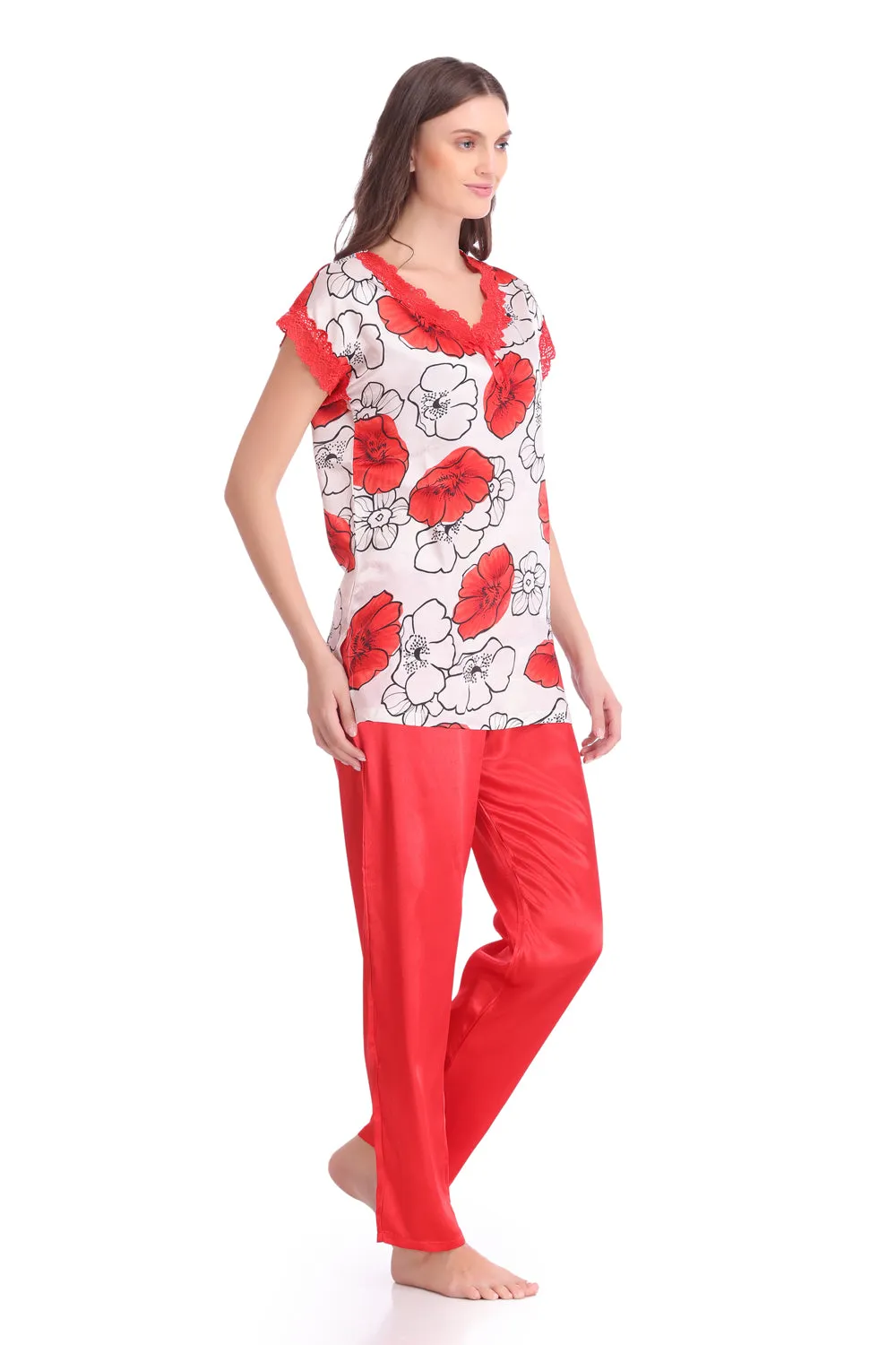 Printed Satin Night suit