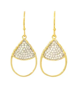 "Pave Teardrop"  Earrings