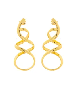 "Plume"  Gold Earrings