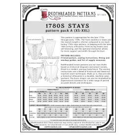 Redthreaded 1780s Stays Pattern