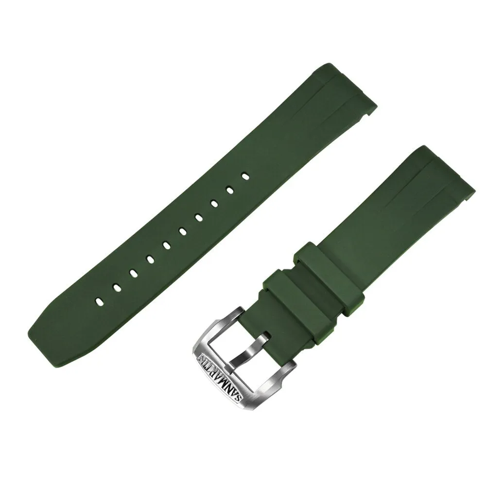 San Martin Fluorine Rubber Watch Band for SN0121G/SN054/SN008