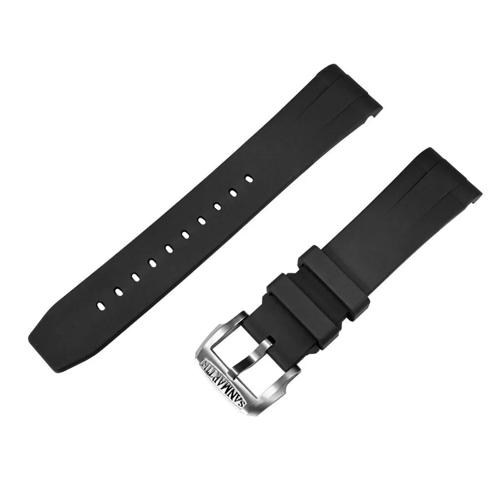 San Martin Fluorine Rubber Watch Band for SN0121G/SN054/SN008