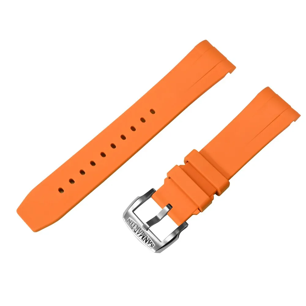 San Martin Fluorine Rubber Watch Band for SN0121G/SN054/SN008