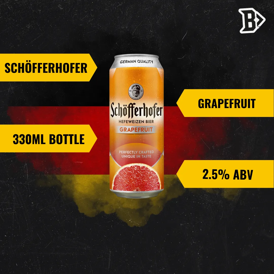 Schöfferhofer Grapefruit German Low Alcohol Beer - 2.5% ABV (12 Pack)