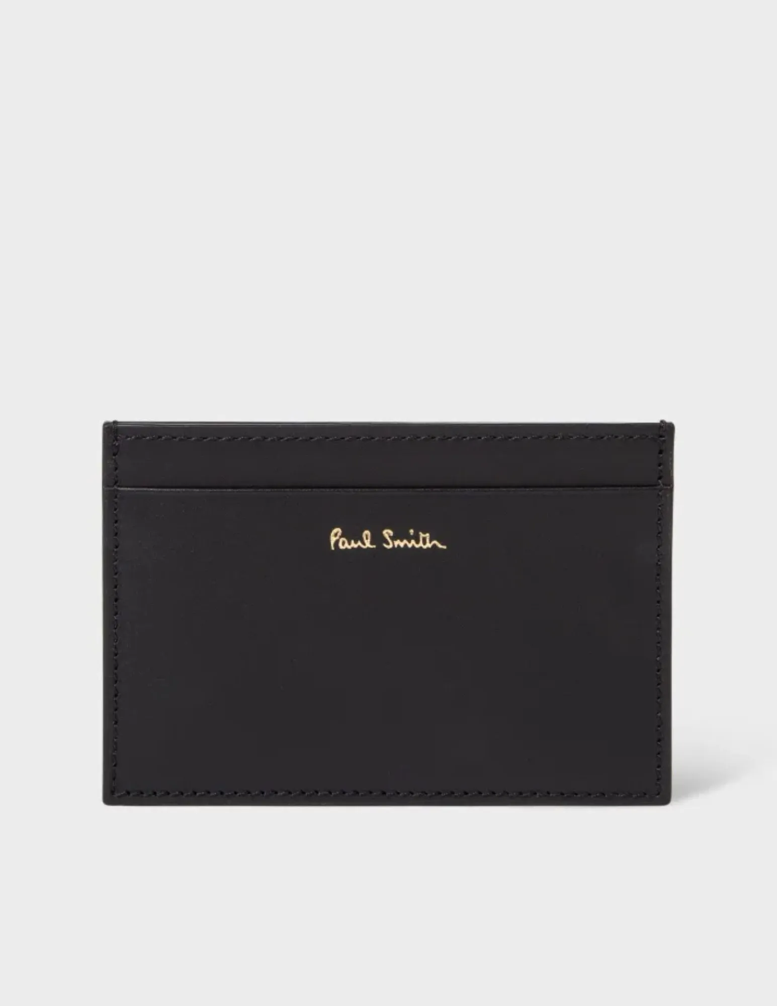 Signature Stripe Card Holder | Black