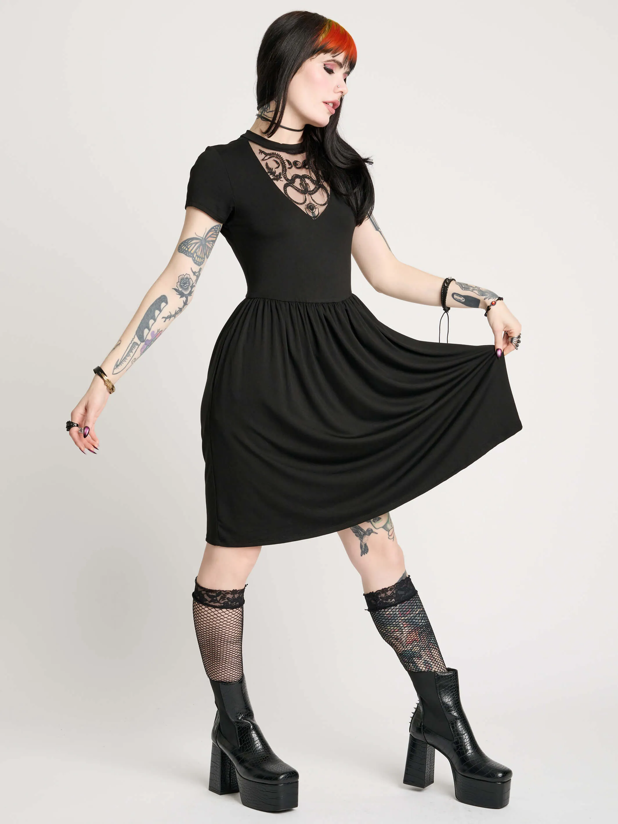 Snake Applique Dress