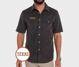 Texas - Short Sleeve Corduroy Pearl Snap - Texas - Gray