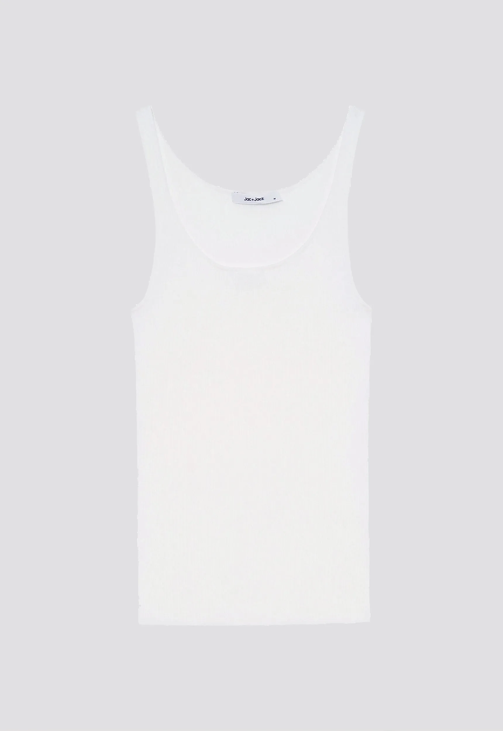 Toba Ribbed Cotton Tank - Ice Cream