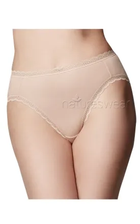 Very Clever Knickers 100% Cotton Underwear Hi Cut Brief in Nude