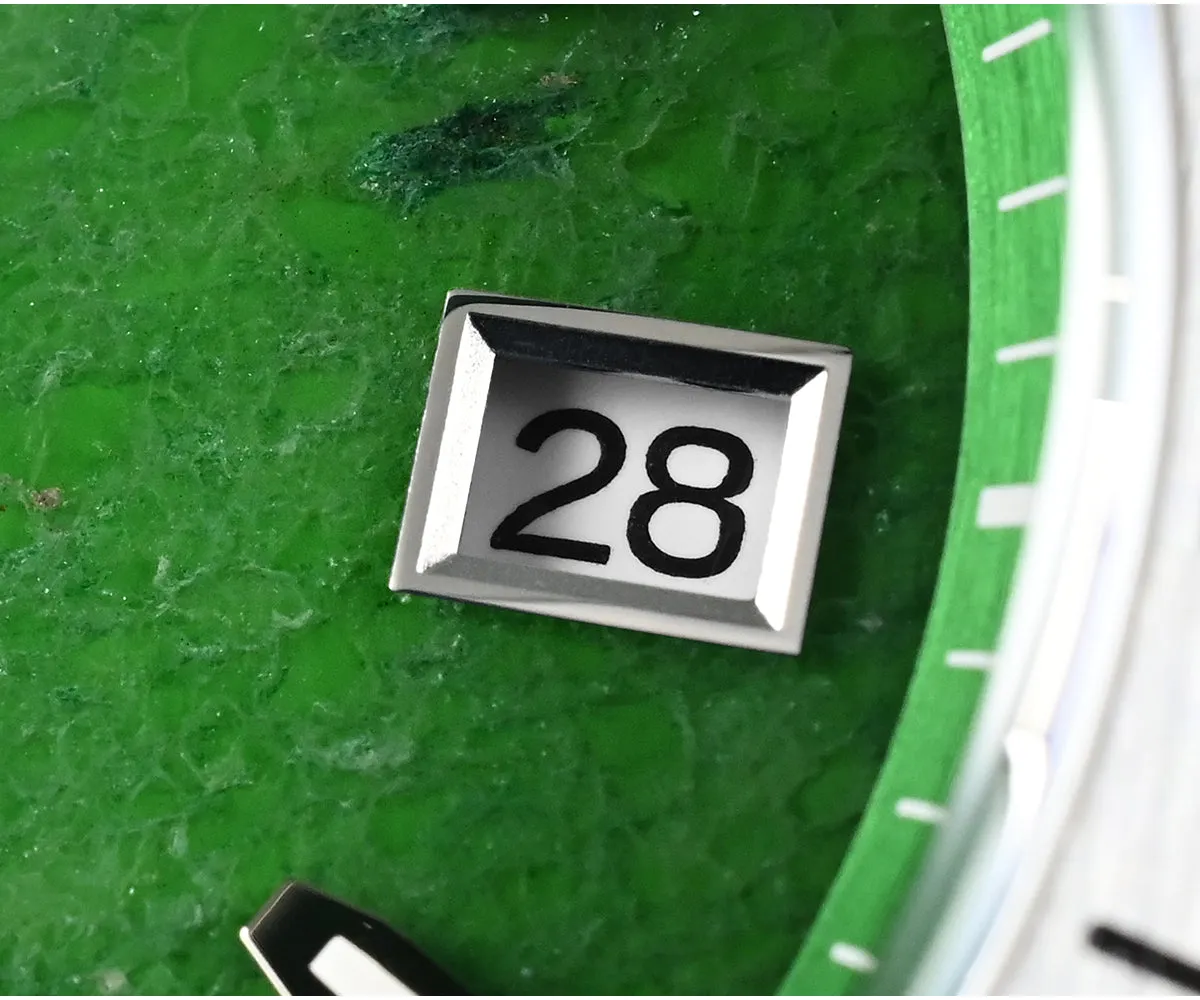 ★Weekly Deals★San Martin Aventurine Gemstone NH34 GMT Watch SN0129GB