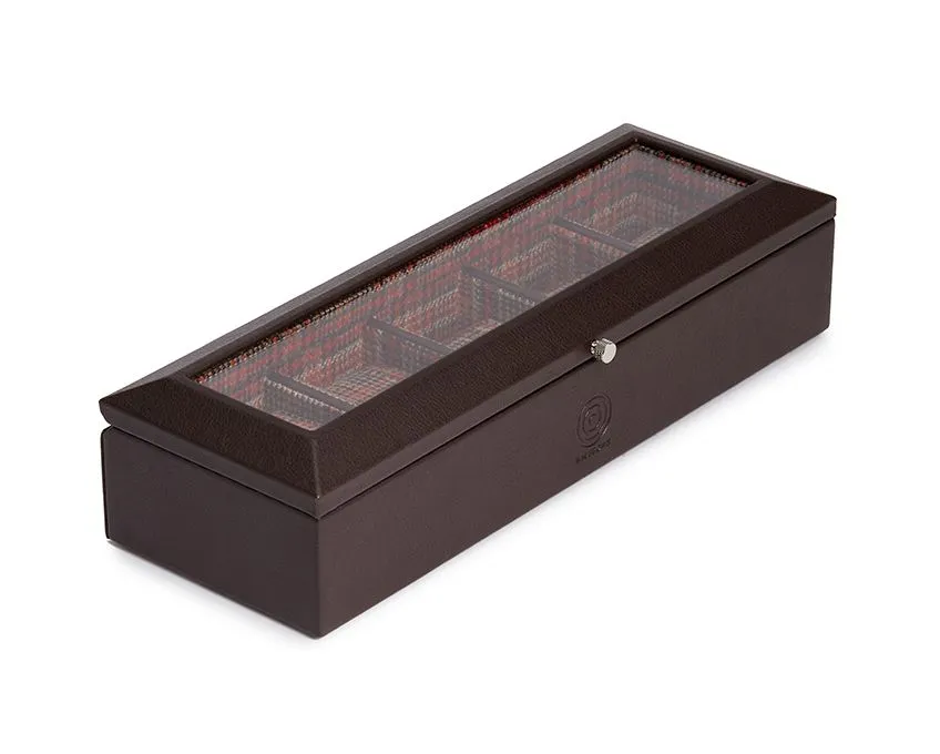 WM Brown 5 Peice Watch Box Brown