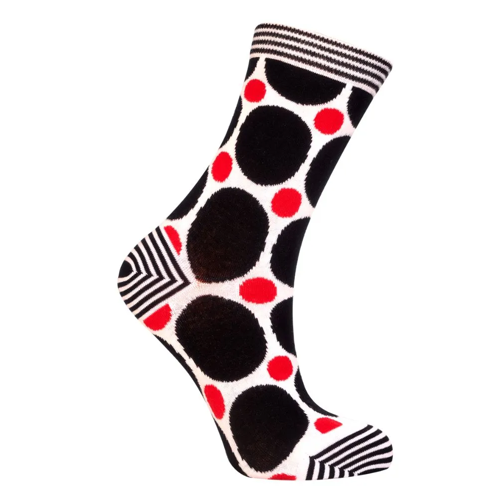 Women's Fun Polka Dots Socks - Quarter Ankle Socks - 3 Pack