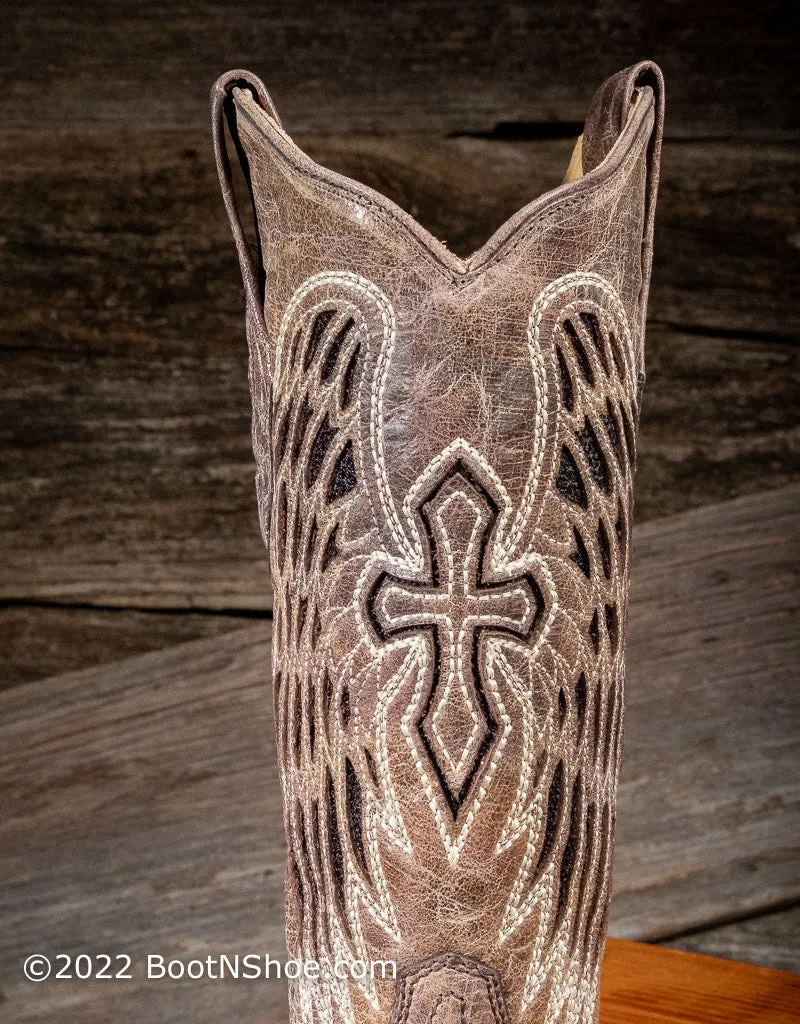 Women's Wing and Cross Sequin Inlay Cowgirl Boots A1197