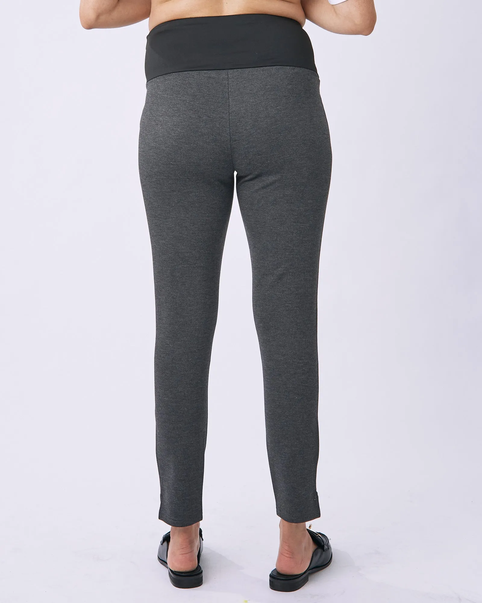 Zoe SLIM Ponti Maternity Winter Legging- Charcoal